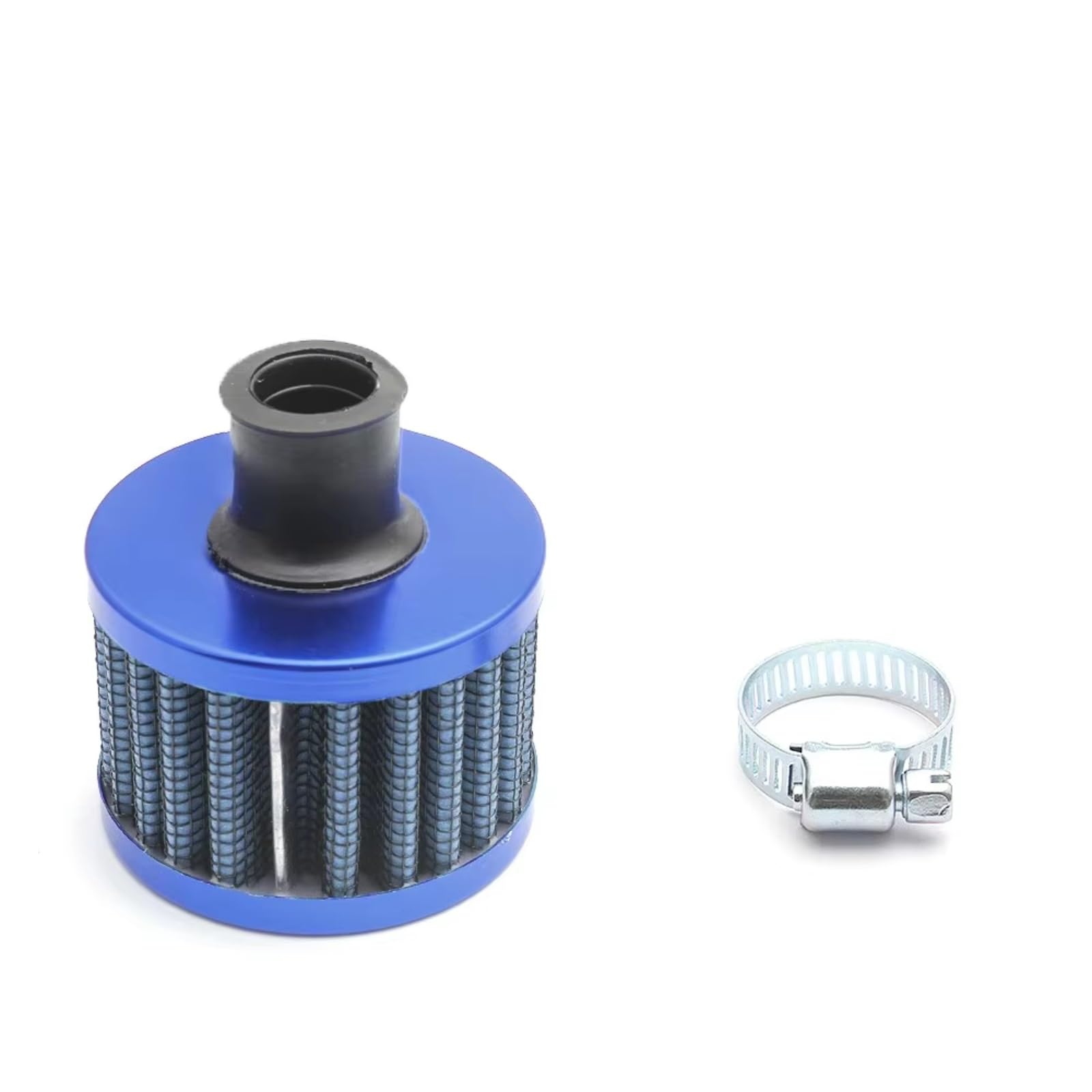 Sportluftfilter Luft Filter Universeller 12-mm-Luftfilter Motorrad-Kaltluftansaugung Pilzstil Mit Hohem Durchfluss -Entlüftungsabdeckung Entlüftungsfilter Motorrad Luftfilter Clamp(Blue) von LIANGBAOS