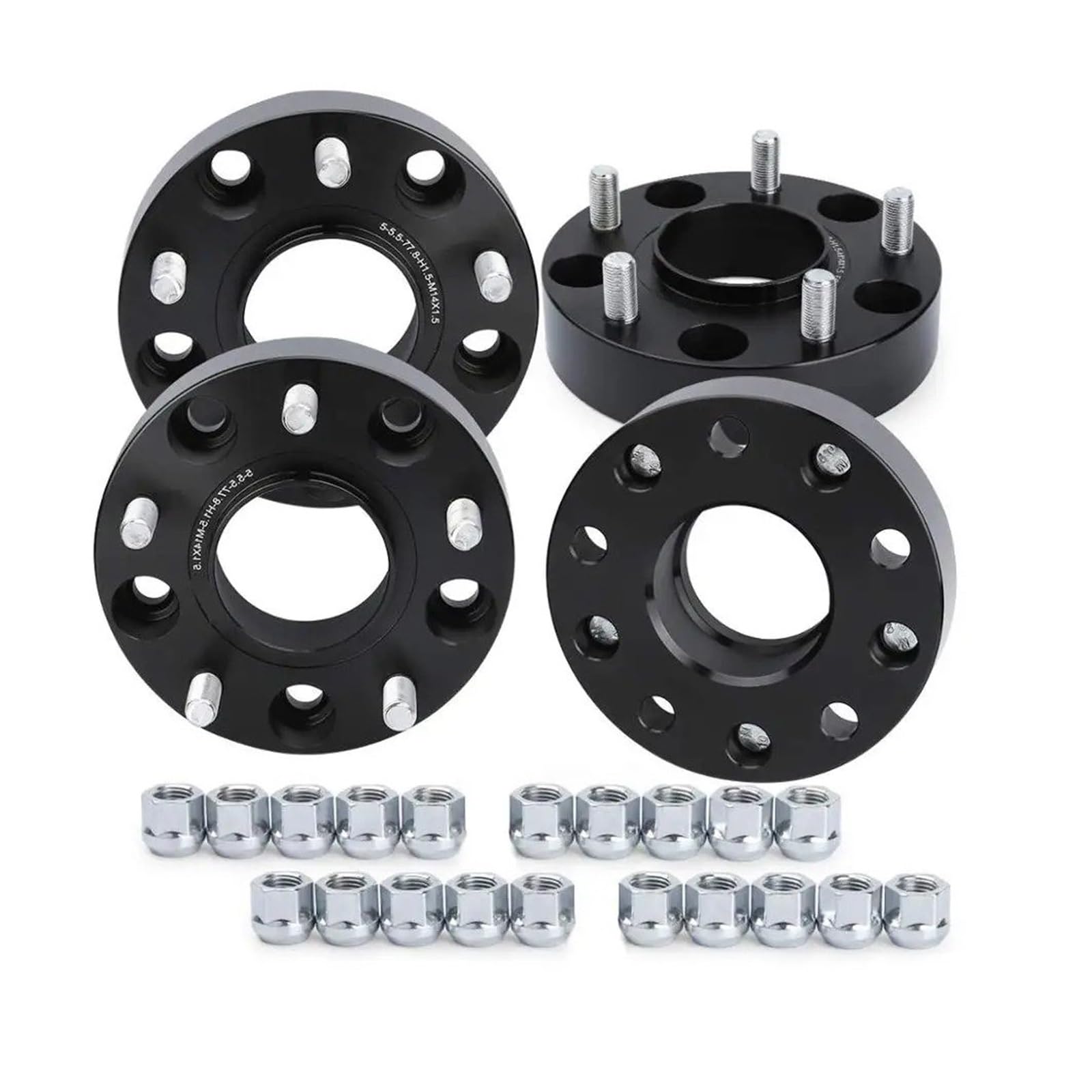 Wheel Spacers Für Dodge Für Ram 1500 2012-2018 5x5,5 Spurverbreiterungen 5x139,7 Hub Centric Spacer 1,5 "(38mm) 77,8mm Hub Bohrung M14x1,5 Rad Distanzscheiben von LIANGBAOS