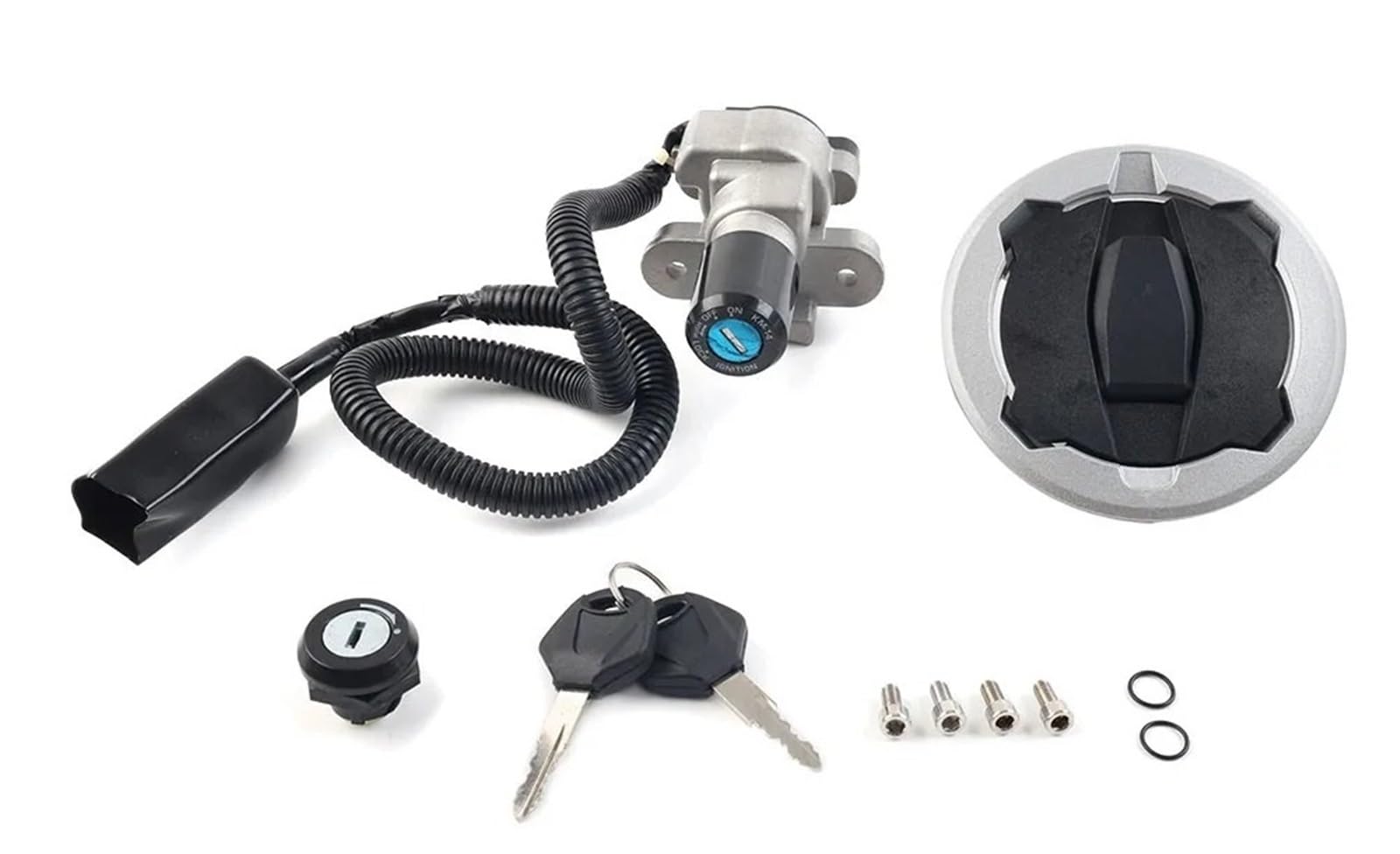 Zündschloss Motorrad Für Kawasaki Für KLX230 Für KLX 230 2020 Motorrad Kraftstoff Gas Kappe Zündschloss Sitz Lock Set Motorrad Zündschalter von LIANGBAOS