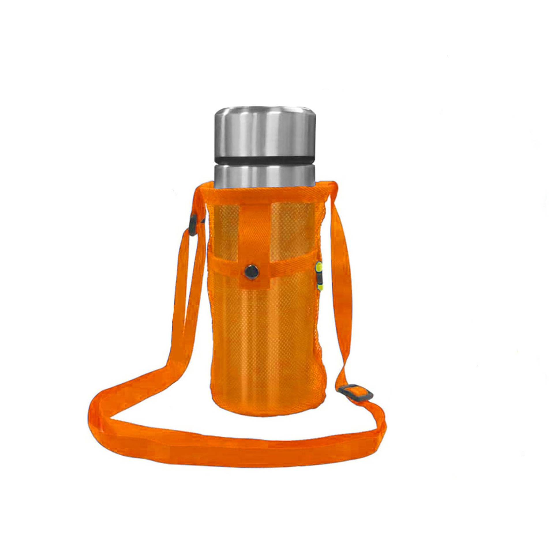 CHENNAN Becher Tasche Trinkflasche Beutel Kühltasche für Flaschen Taschen Neoprentasche Bequeme Baumwollschulterriemen Tasche mit Schnalle Zur Aufbewahrung von Mineralwasser, Thermoskannen (Orange) von LIANGQI