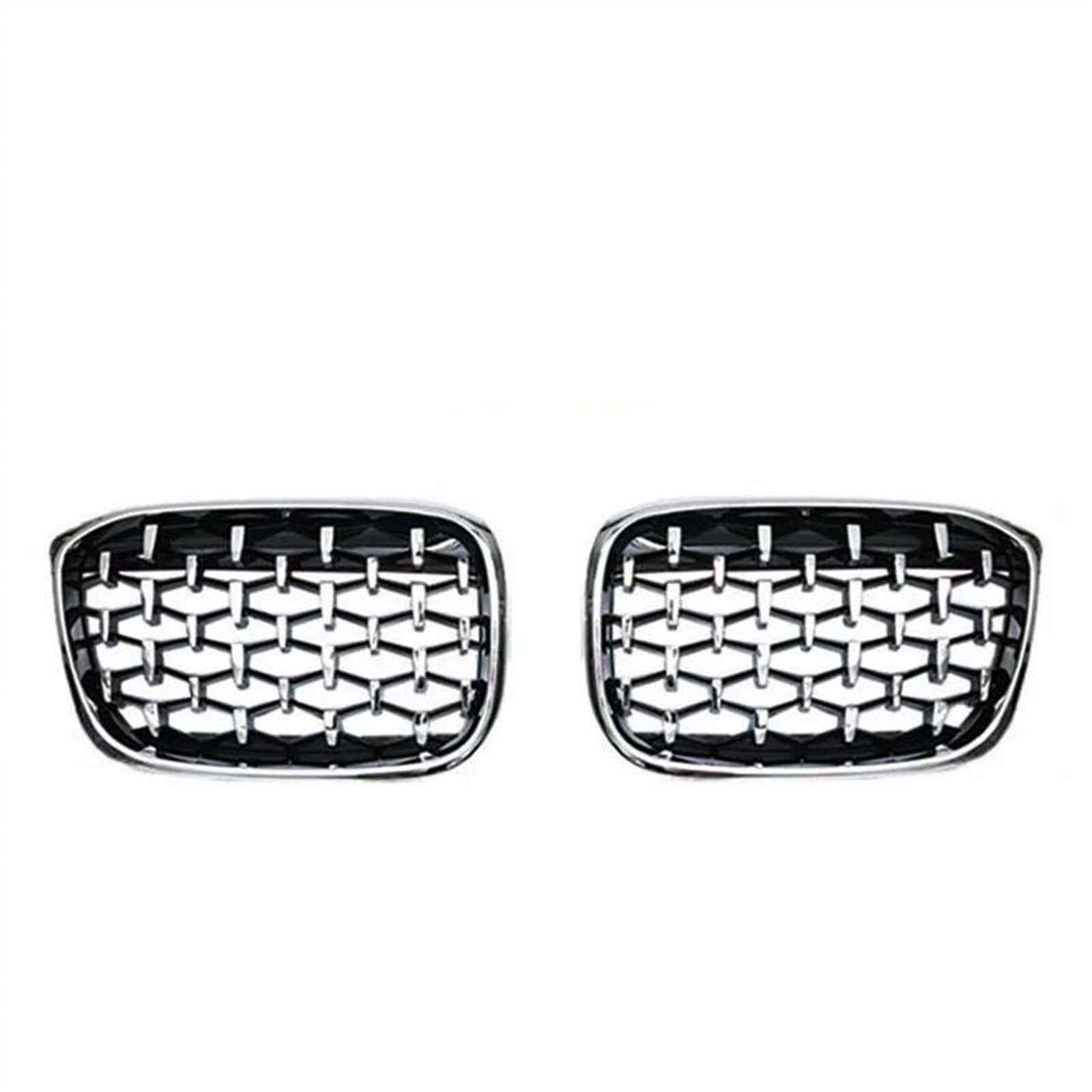 Auto-Frontgrill Nierengrill Stoßstange Diamant-Renngrill Meteor-Styling Für B&MW X3 G01 G08 X4 G02 2018-2021(All Sliver) von LIANGYIMEI