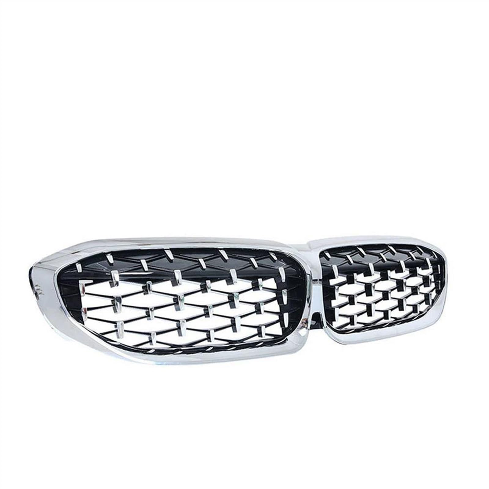 Frontgrill Diamant-Nierengitter Renngitter Meteor-Stil Für B&MW 3er G20 G21 G28 2019 2020 2021(All Silver) von LIANGYIMEI