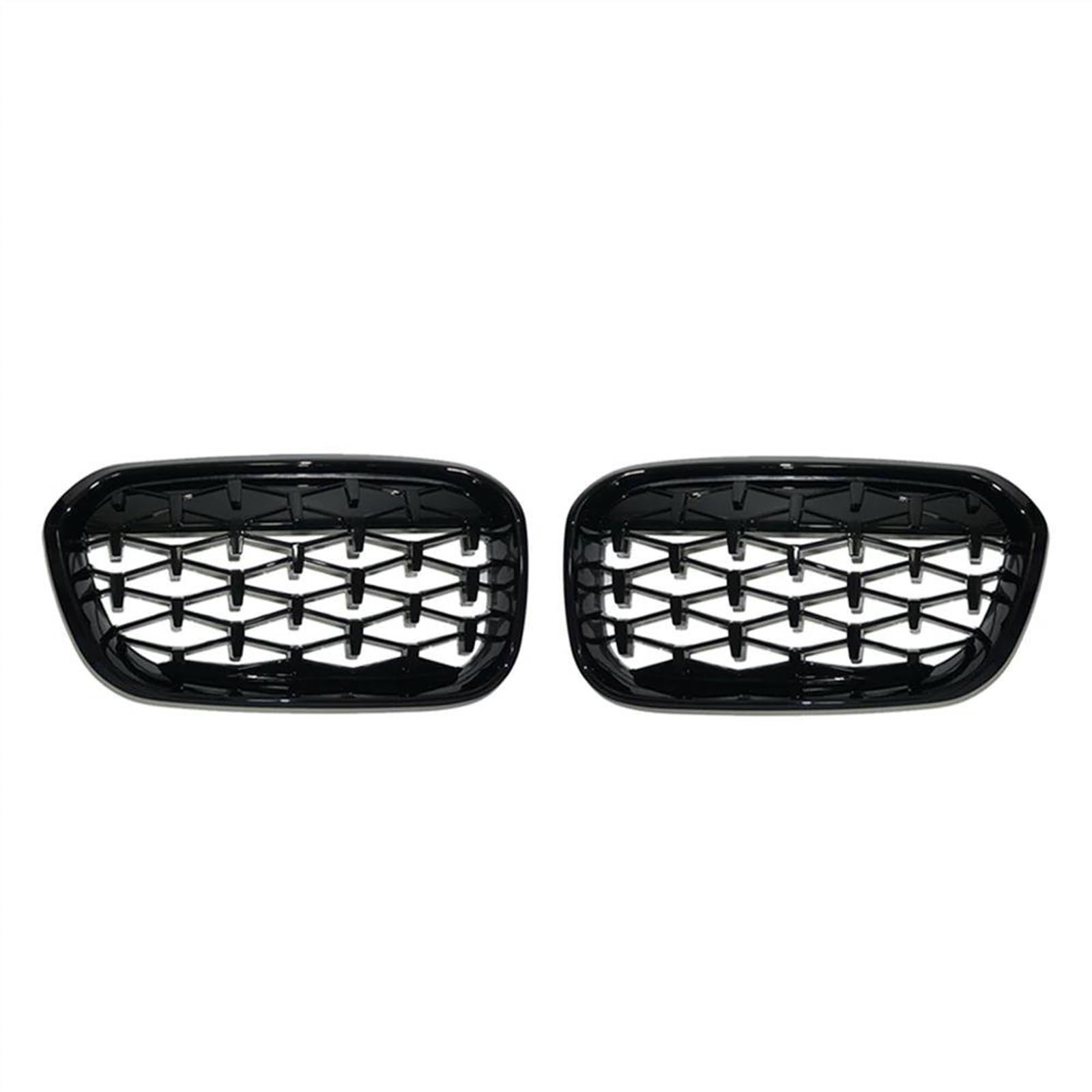 Für B&MW 1er F20 F21 LCI 2016 2017 Auto-Frontstoßstangengitter Diamantgrill Meteorgrill Nieren-Renngitter(Glossy Black) von LIANGYIMEI