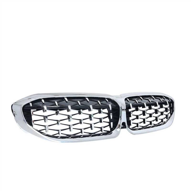 Für B&MW 3er G20 G21 G28 2019-2021 Frontgrill Diamant-Nierengitter Renngitter Meteor Style 1 Paar(All Silver) von LIANGYIMEI