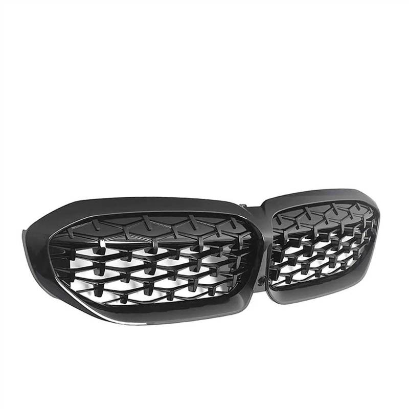 Für B&MW 3er G20 G21 G28 2019-2021 Frontgrill Diamant-Nierengitter Renngitter Meteor Style 1 Paar(Schwarz) von LIANGYIMEI