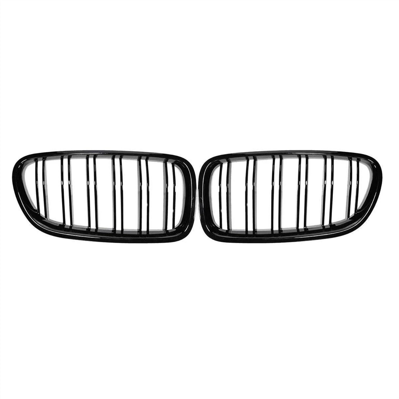 Für B&MW 5er F10 F11 F18 520d 530d 540i 2010-2014 2015 2016 2017 Auto-Front-Nierengrill-Grill Renngrill(Glossy Black) von LIANGYIMEI