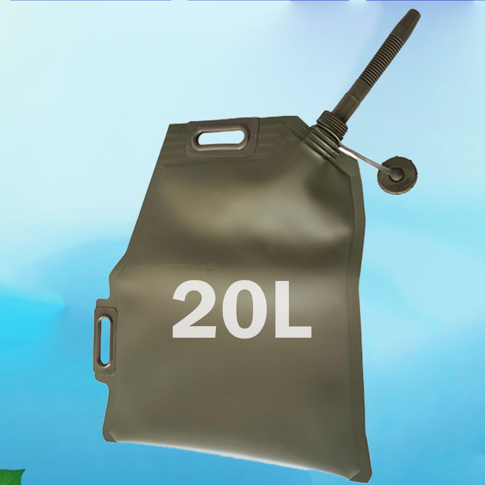 LIANTIAN Gasbehälter, tragbarer, Faltbarer Ölsack mit starker Tragfähigkeit, tragbarer Ölsack, geeignet für den Transport von Flüssigbenzin(Army Green,36 * 40) von LIANTIAN