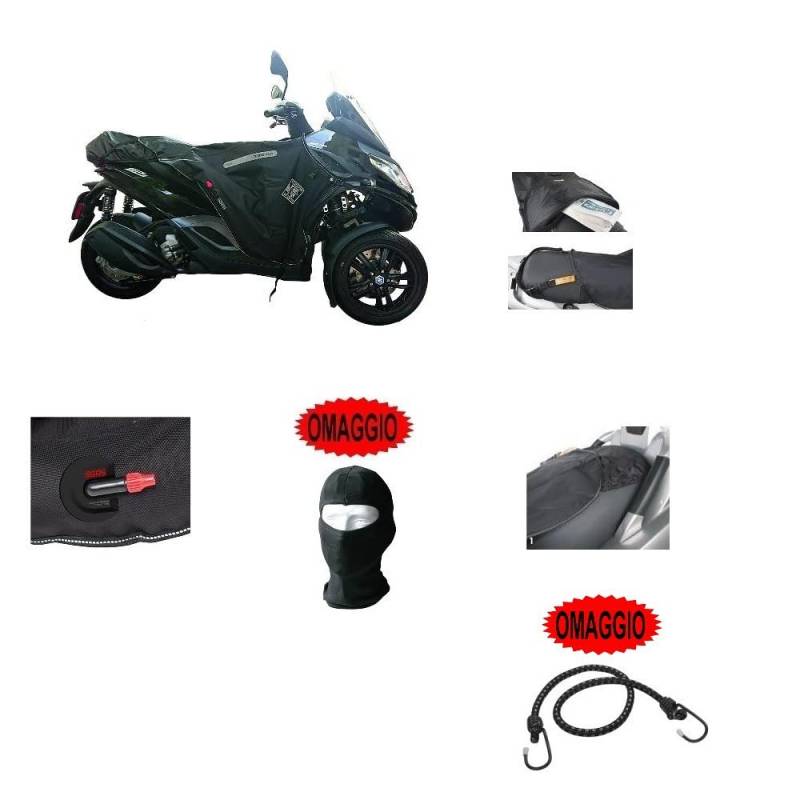 Kompatibel mit Piaggio MP3 YOURBAN 300 2020, Beinabdeckung, Thermoscud, Tucano Urbano R207-X, speziell für Roller, thermische Decke, wasserdicht von #LICA1