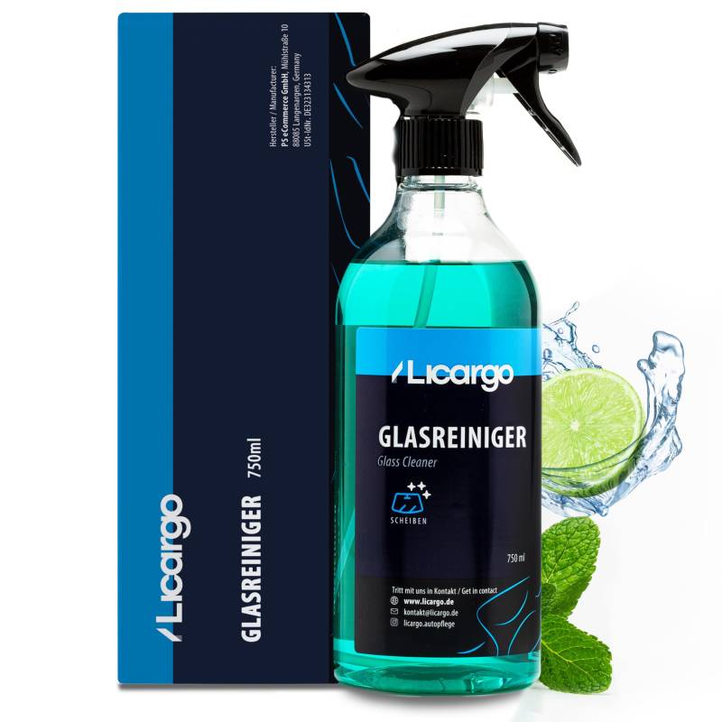 LICARGO® Premium Glasreiniger Auto (750ml) - für streifenfreie Scheiben - kraftvoller Auto Scheibenreiniger innen und außen - Fensterreiniger für Autofenster, Windschutzscheiben, Car Glass Cleaner von LICARGO