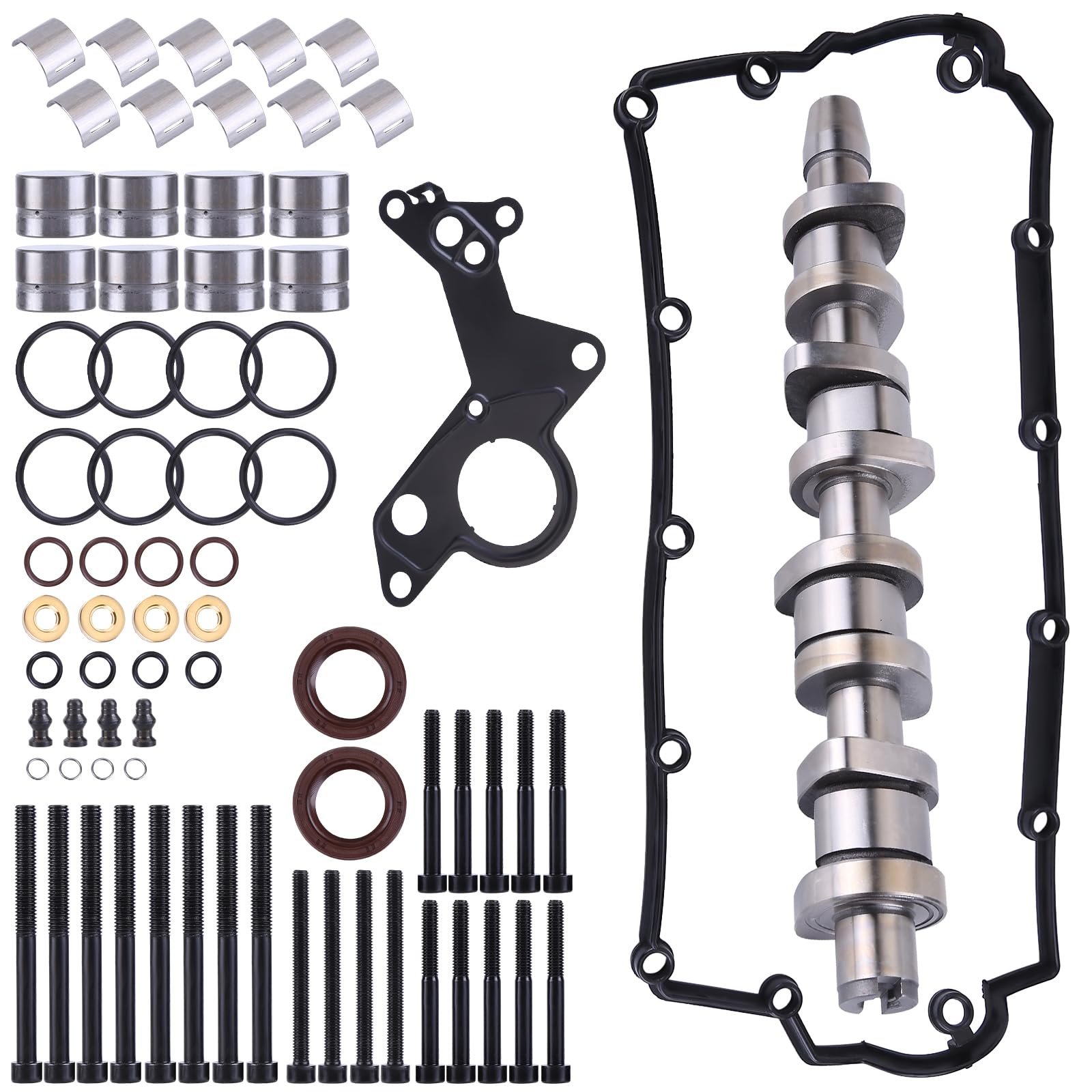 LICHENGTAI Komplettes Nockenwellen-Kit Kompatibel mit Audi A3 A4 A6 Nockenwellensatz 038109101R, 038109309A, 038109309B, 038109309C Motor-Nockenwelle-Kit von LICHENGTAI