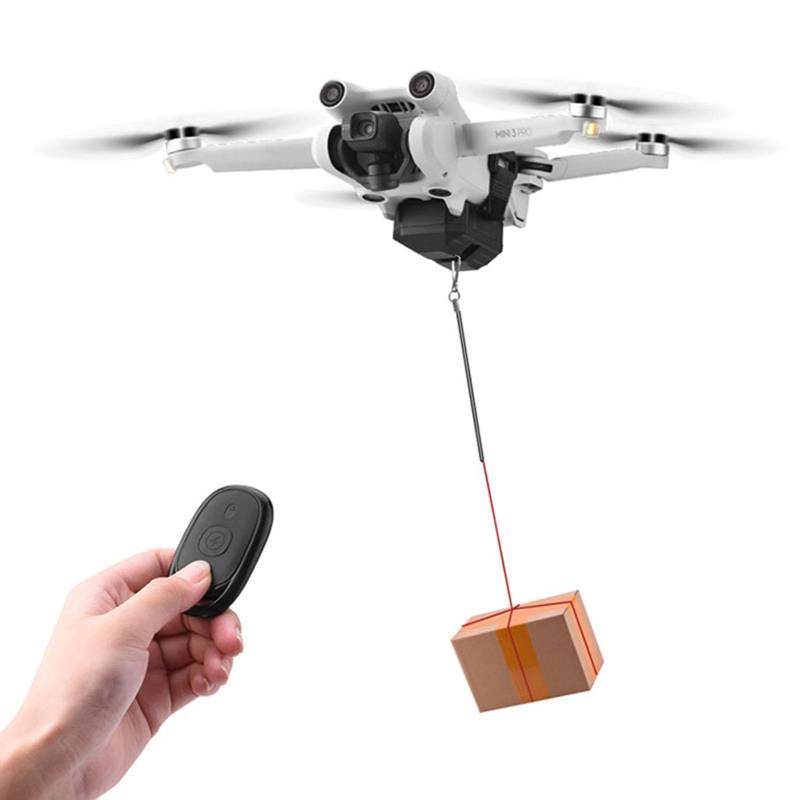 LICHIFIT Drohne Airdrop System Universal für DJI Mavic 3 / Mini 3 Pro/Mavic Air 2 / Air 2S / Mavic Pro Drone Thrower Transport Delivery Release Dropping Device von LICHIFIT