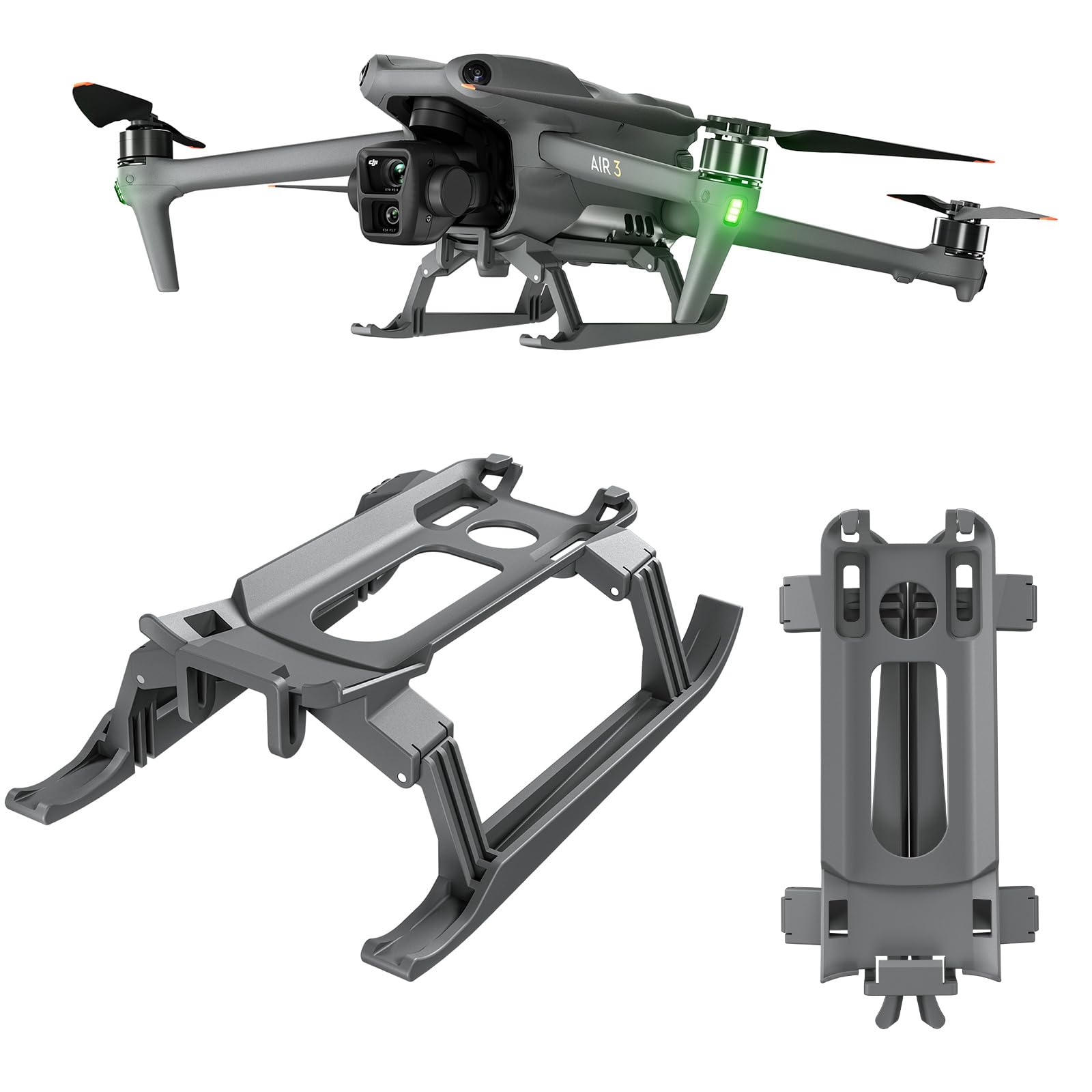 LICHIFIT Faltbares Fahrwerk für DJI Air 3S / Air 3 Drohne verlängerte Beine Höhenverbesserung Ständer Erhöhung Halterung Kickstand für DJI Air 3 / Air 3S von LICHIFIT