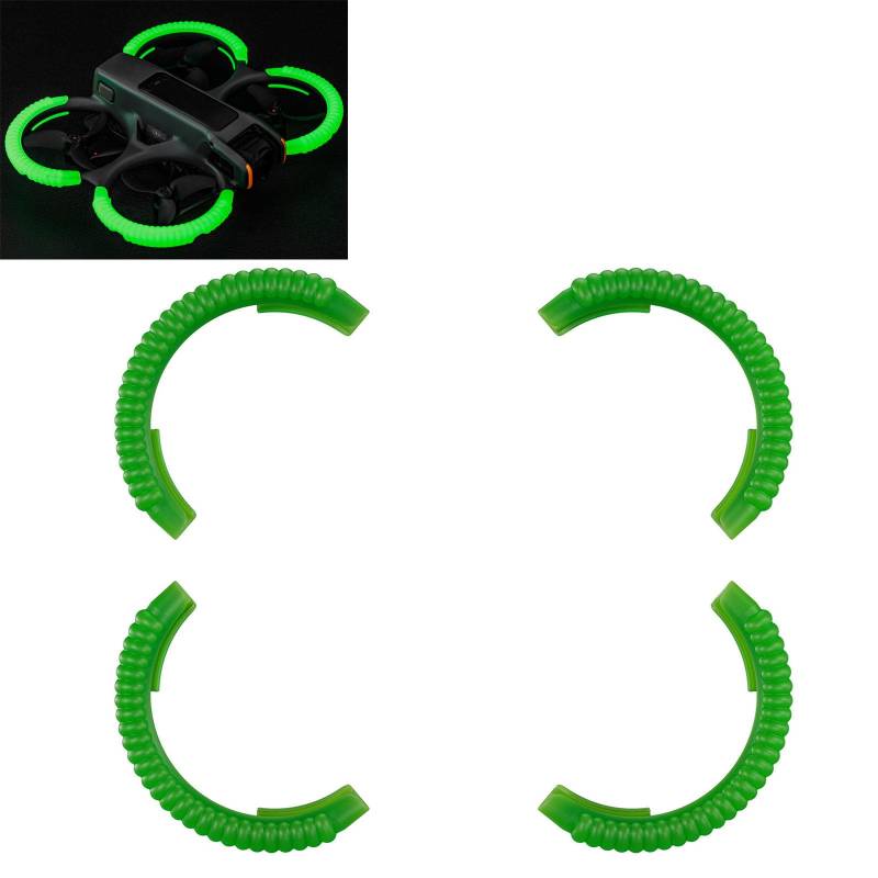 LICHIFIT Propeller Guard Anti-Kollisionsabdeckungen für DJI AVATA2 Drohne Propeller Protector Bumper Ring Fluoreszierende Schutzhüllen TPU Skin Zubehör von LICHIFIT