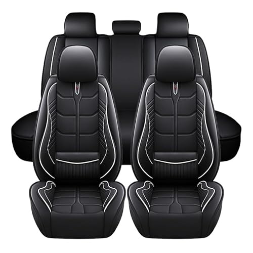 Auto Leder Sitzbezüge Sets für Hyundai i10/i20/i30/i40/ix20/ix35/ix55/ioniq/ioniq 5/Kona/Grandezza, Autositzbezüge Wasserdicht Atmungsaktiv Auto Schonbezüge Allwetter Autositz Sitzschoner Zubehör von LICOME