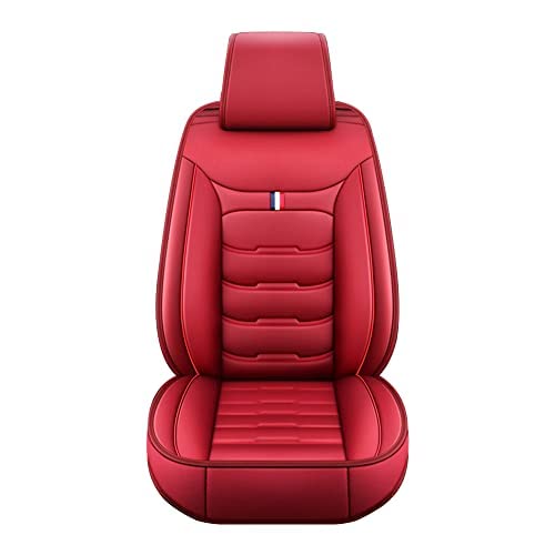 Auto Sitzbezüge Sets für Peugeot 3008 SUV Active/3008GT/GT Pack 2016-2023, 5-Sitze Autositzbezüge Leder Allwetter Sitzschoner, Atmungsaktiver Wasserdichter Sitzauflage Zubehör,A Red von LICOME