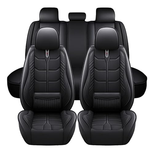 LICOME Auto Leder Sitzbezüge Sets für Hyundai Elantra GT 2013-2020, Autositzbezüge Wasserdicht Atmungsaktiv Auto Schonbezüge Allwetter Autositz Sitzschoner Zubehör,B Black von LICOME