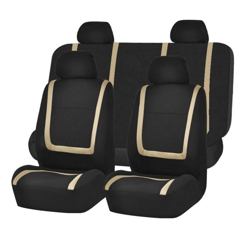 LICOME Autositzbezüge Sets für Suzuki Swift MZ/EZ 2005-2010, Komplettset Autositzschoner, Auto-Schonbezüge für die Vordersitze Rückbank, Bequem Innenraum Zubehör,A Beige von LICOME