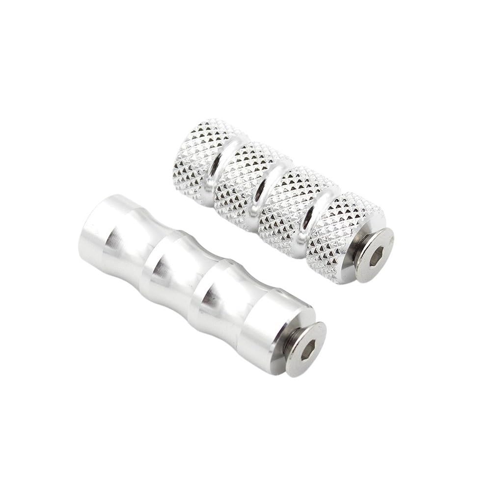 Universell Fußrasten 8mm / 6mm Universal Motorrad Fußstütze Pedal Fußrastenanlage Fußraste Fußrasten Hinten Set Fit Für Motorräder Sport Straße Fahrrad von LIDWF