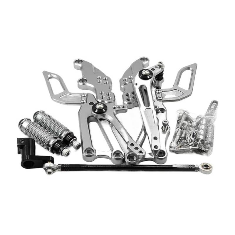 Universell Fußrasten Motorrad Aluminium Fußrastenanlage Hinten Set Fußrasten Pedal Einstellbare Fußstütze Für Ap&rilia RS125 2T RS 125 2011-2016 von LIDWF