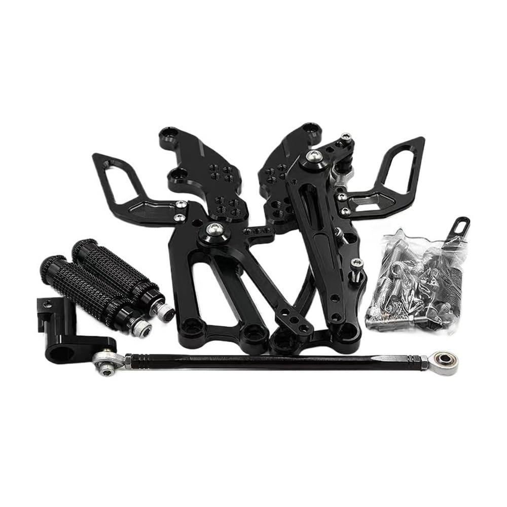 Universell Fußrasten Motorrad Aluminium Fußrastenanlage Hinten Set Fußrasten Pedal Einstellbare Fußstütze Für Ap&rilia RS125 2T RS 125 2011-2016 von LIDWF