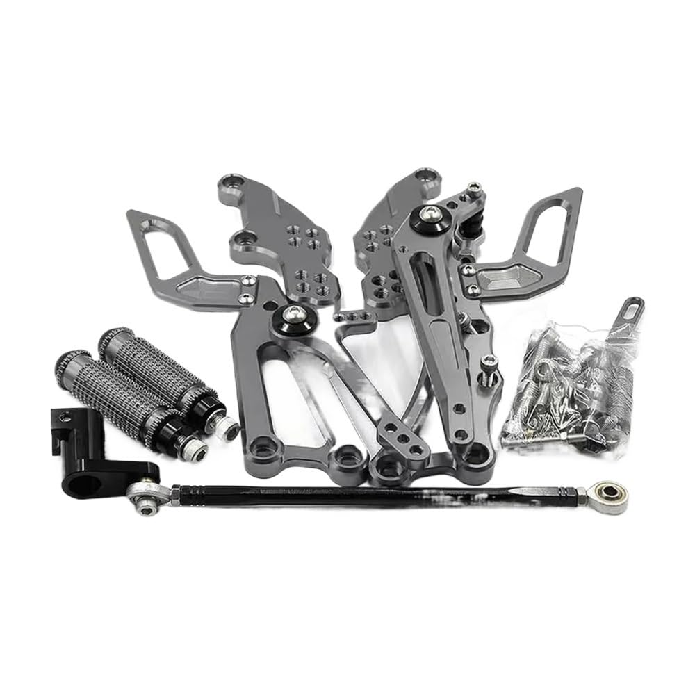 Universell Fußrasten Motorrad Aluminium Fußrastenanlage Hinten Set Fußrasten Pedal Einstellbare Fußstütze Für Ap&rilia RS125 2T RS 125 2011-2016 von LIDWF