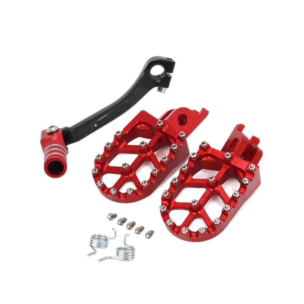 Universell Fußrasten Motorrad CNC Getriebe Shift Fuß Hebel Fußrasten Rest Fußstützen Pedale Fußrasten Für CRF250R CRF450R CRF250RX CRF450X CRF450X von LIDWF