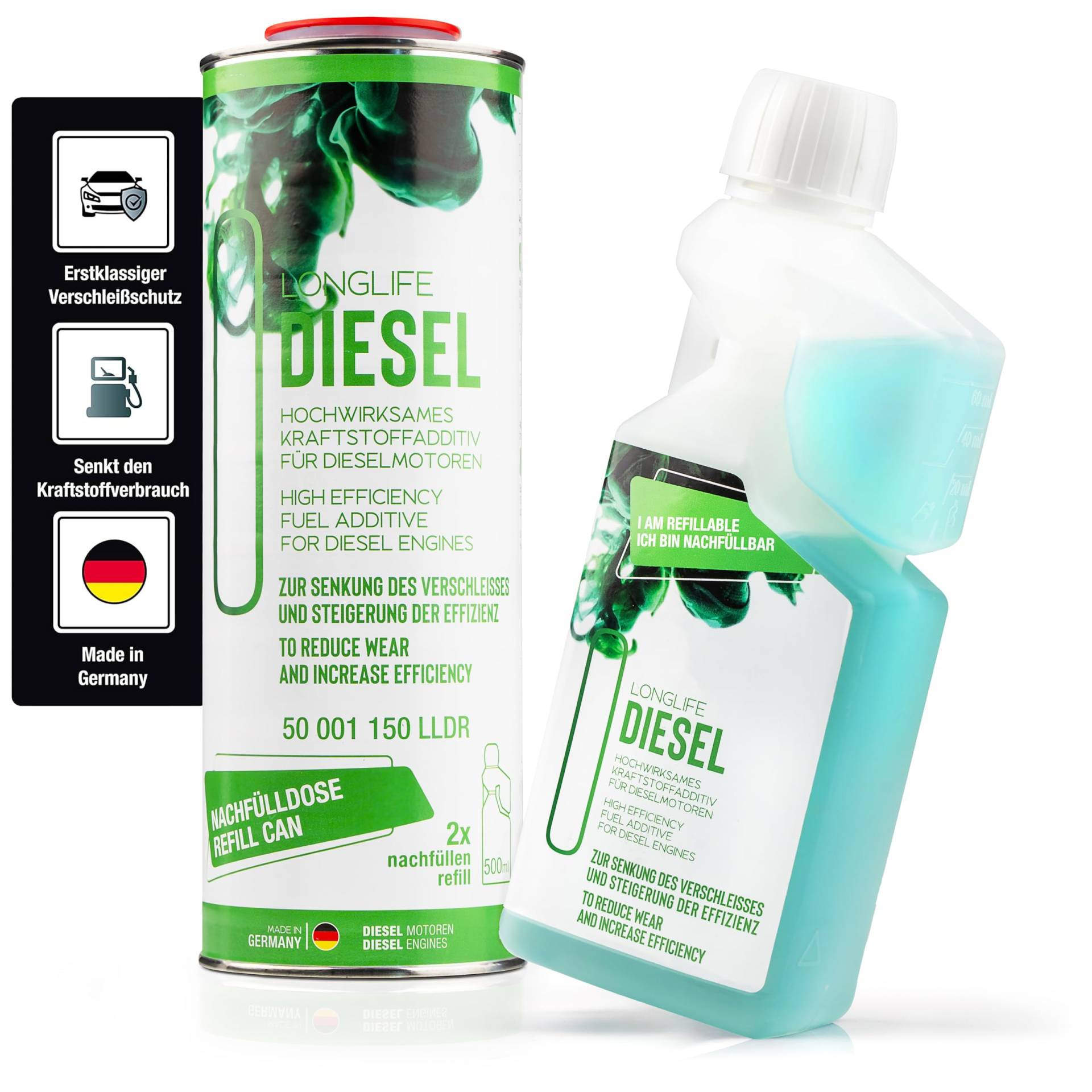 LIFETIME Longlife Diesel Refill-Kit 1x500ml + 1x 1.000ml von LIFETIME