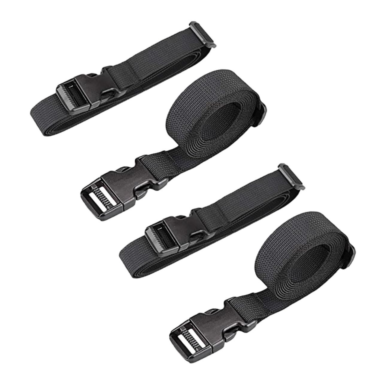 4 Stück Outdoor-Rucksackgurt verstellbare Schnallenriemen Reisesachen Packband Koffergürtel kofferband Reise zubehör Gepäckgurte Gepäck liefert Zubehör für Outdoor-Gepäck pp Black LIFKOME von LIFKOME