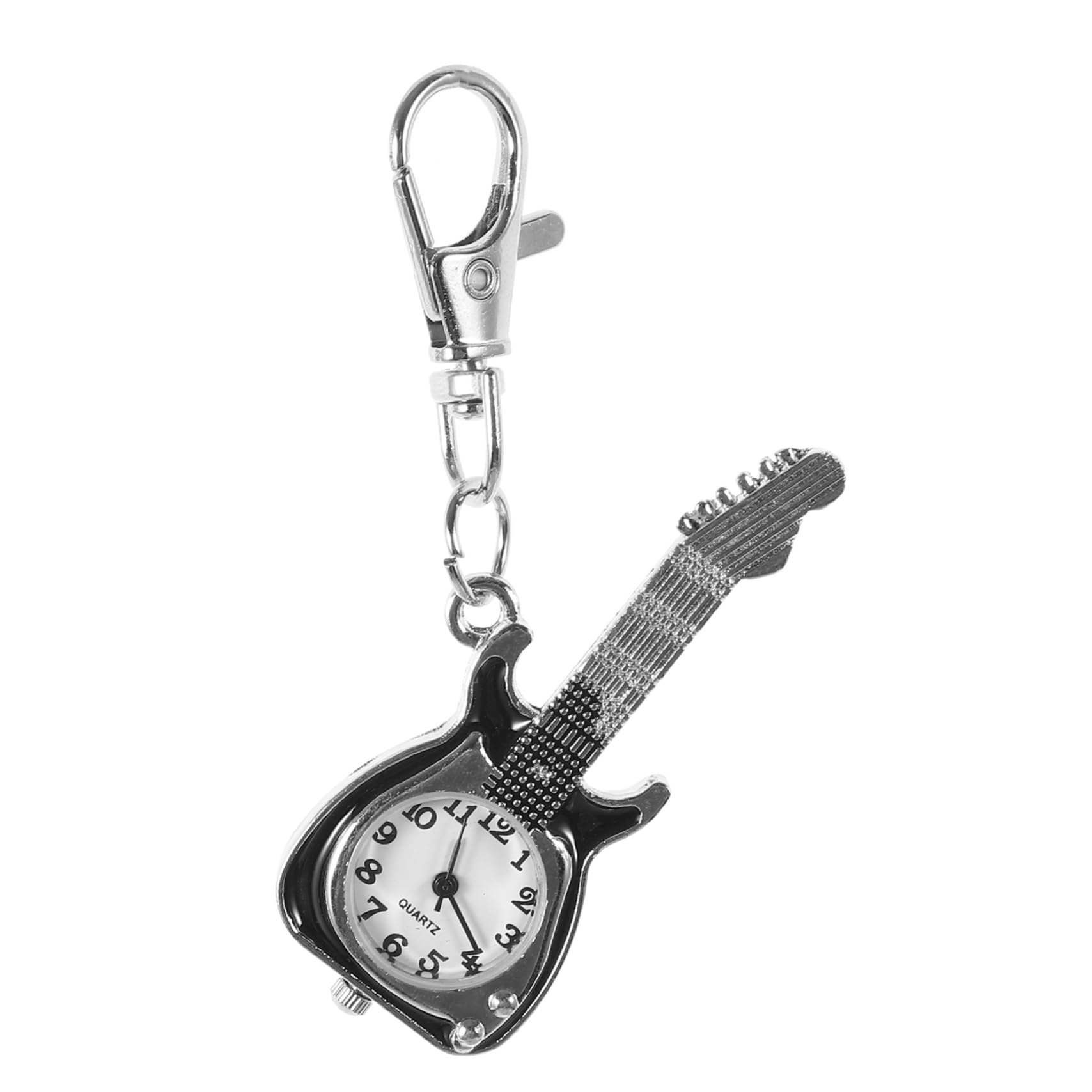 LIFKOME Gitarren-schlüsselanhängeruhr Retro-taschenuhr Rucksack-schlüsselanhänger Taschenuhr-schlüsselanhänger Taschenuhr Mit Reißverschluss Zum Aufhängen Rucksack Schlüsselanhänger Metall von LIFKOME