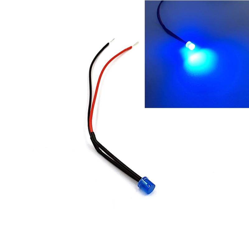 20 Stück 5 Mm Vorverdrahtete Flat Top Weitwinkel-LEDs 3 V-220 V Ultrahelle LED-Leuchtdioden-Birnenlichter Weiß Blau Gelb Grün Rot,Blau,220V von LIGHBIB