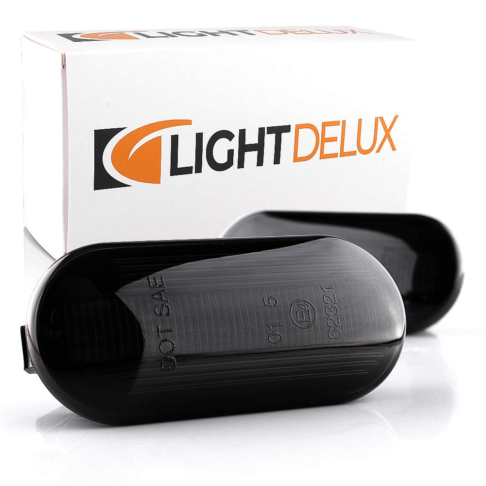 LIGHTDELUX Ersatz für 2 x LED Blinkleuchte Blinker Seitenblinker links rechts ohne Fehlermeldung Black Vision V-17060508 von LIGHTDELUX