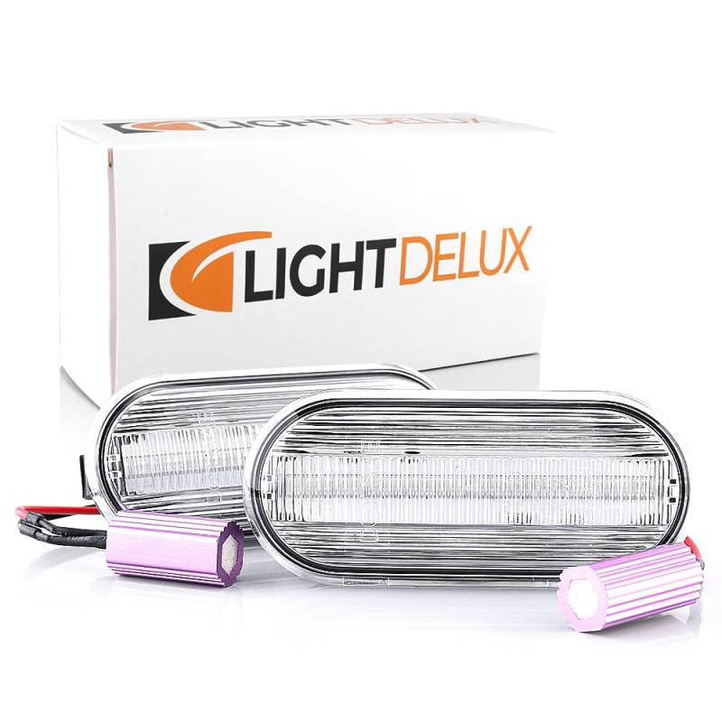 LIGHTDELUX Ersatz für 2 x LED Blinkleuchte Blinker Seitenblinker ohne Fehlermeldung mit Zulassung V-17060507 von LIGHTDELUX