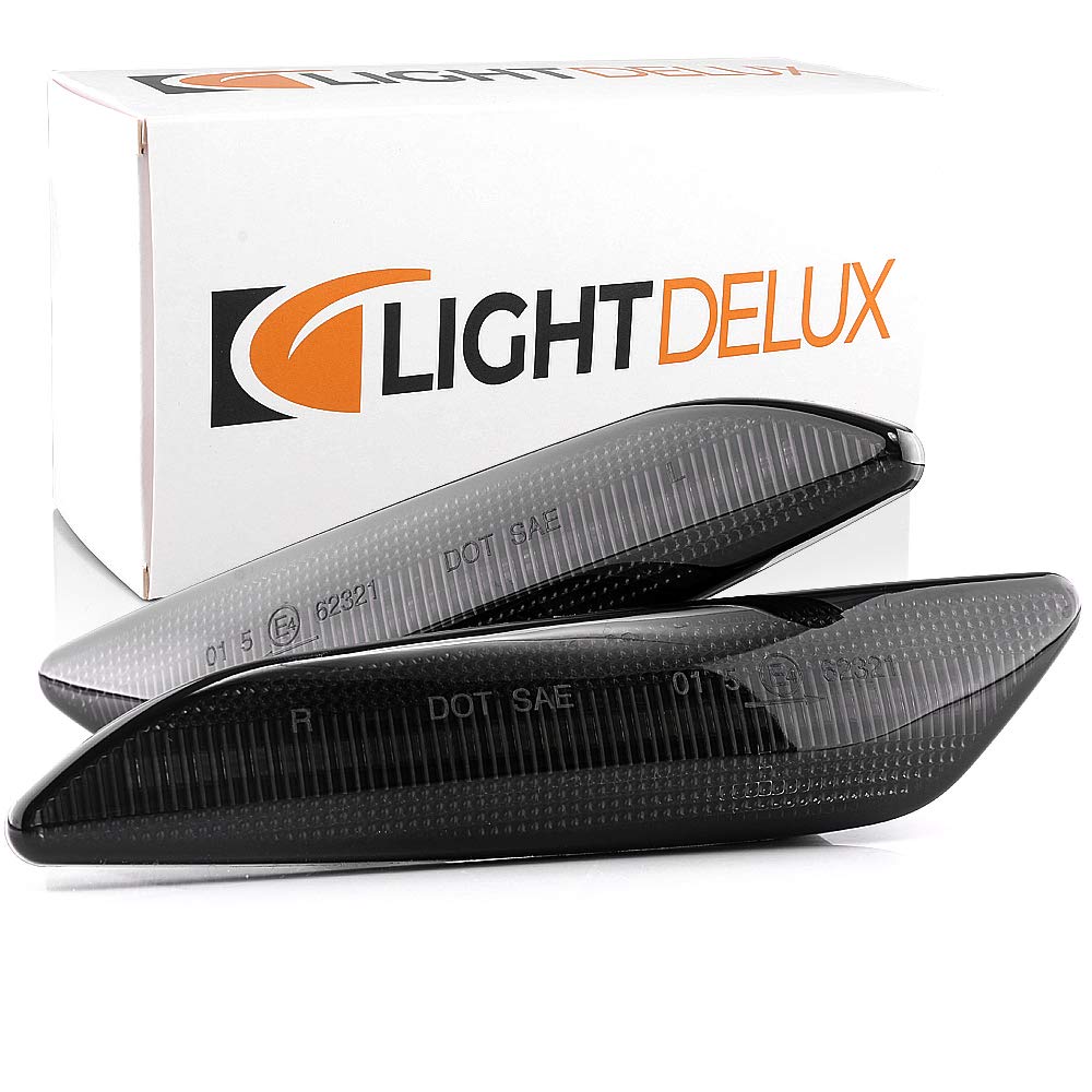 LIGHTDELUX Ersatz für 2 x LED Seitenblinker Blinker Kotflügel-Blinker mit Zulassung V-174206 von LIGHTDELUX