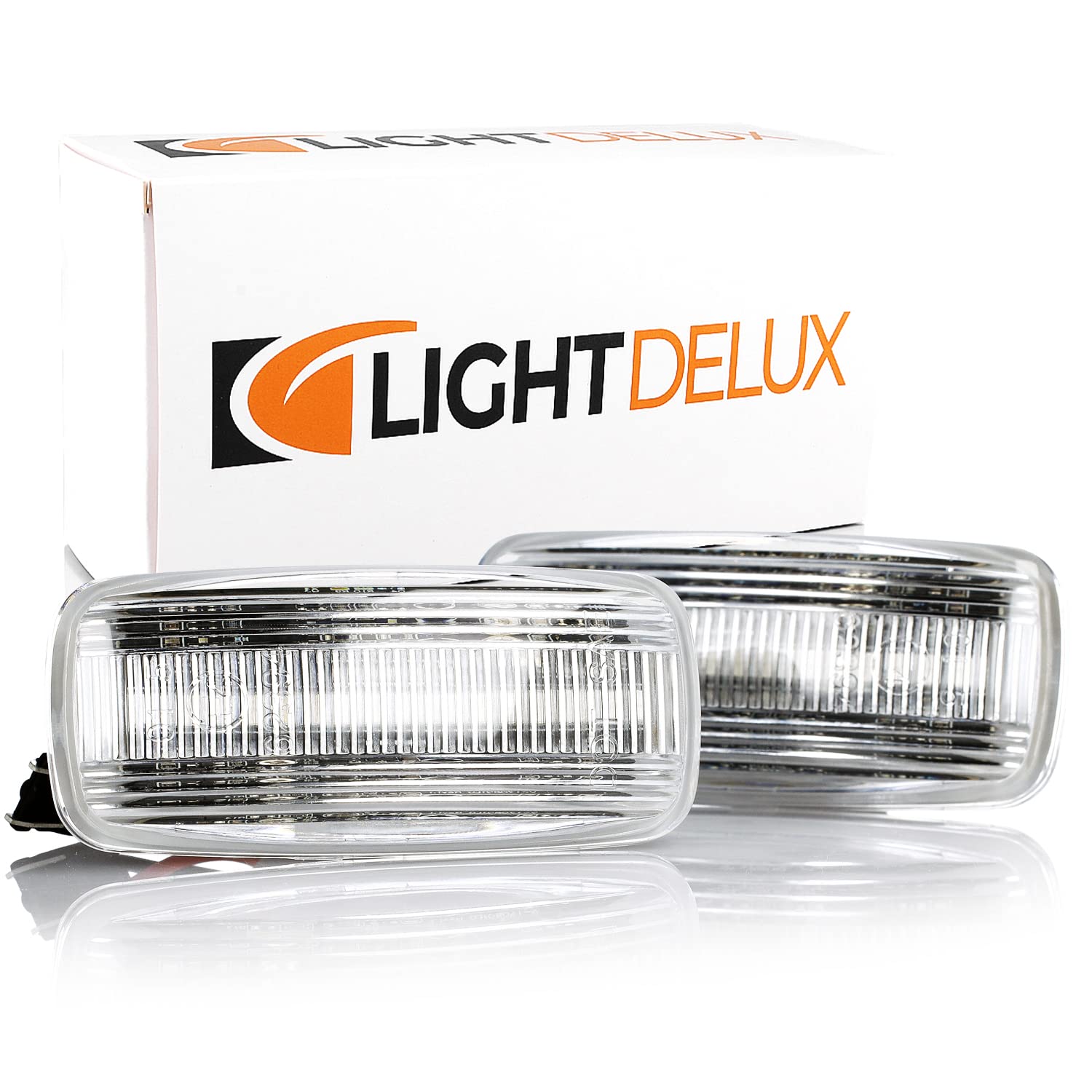 LIGHTDELUX Ersatz für 2 x LED Seitenblinker Blinker Kotflügel-Blinker mit Zulassung kompatibel mit Fiat Freemont 2011-2016 V-174439 von LIGHTDELUX