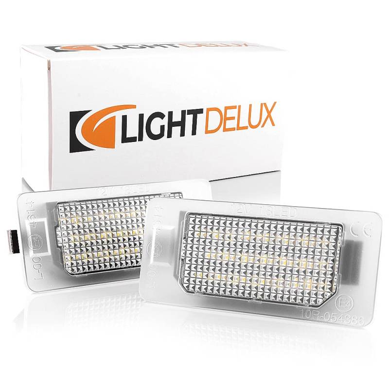 LIGHTDELUX LED Kennzeichenbeleuchtung Nummernschildbeleuchtung Canbus Plug&Play Ersatz für Fiat 500X V-03441503 von LIGHTDELUX