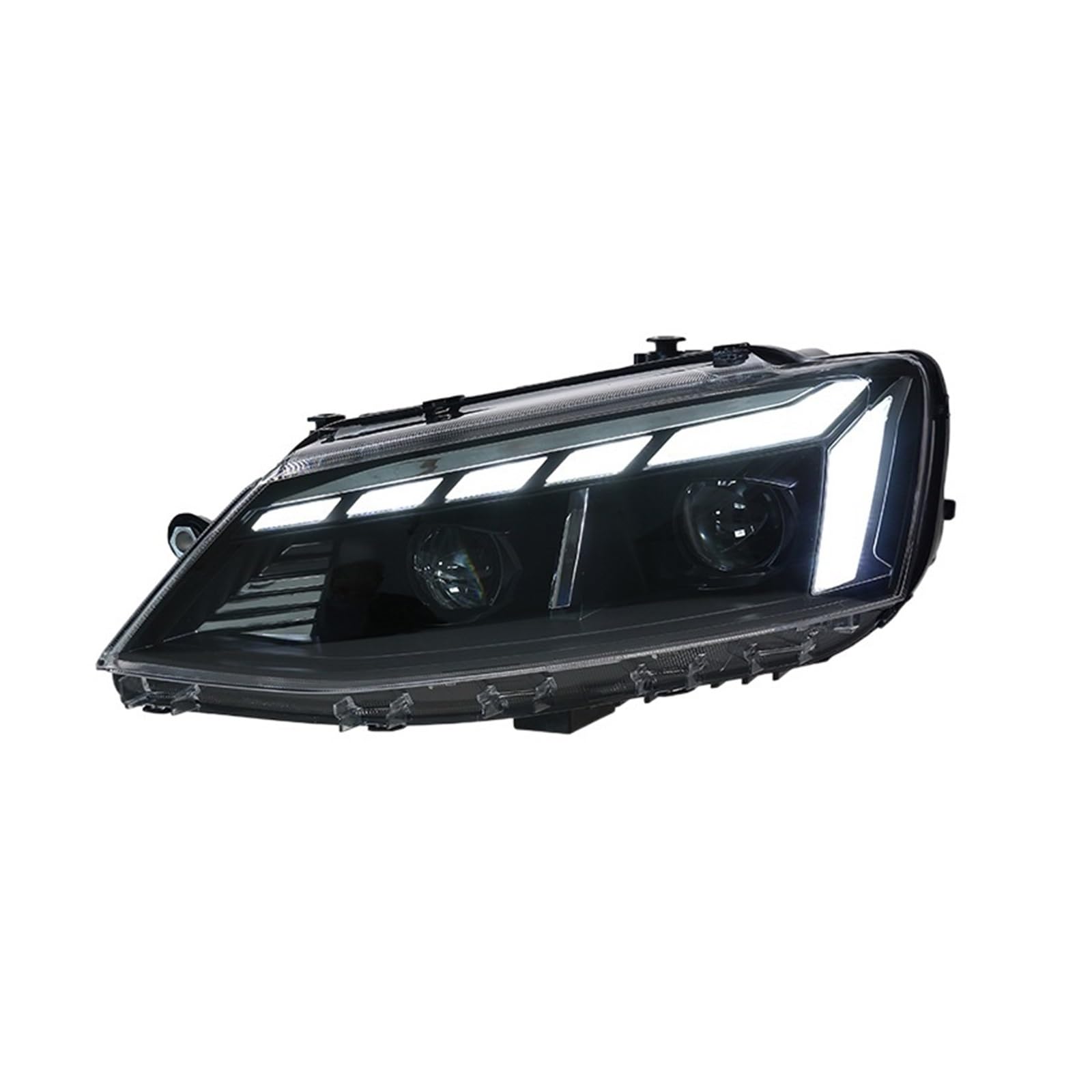 LIINYTG Autoscheinwerfer kompatibel for VW Jetta und Sagitar MK6 2012–2018 LED DRL Scheinwerfer Blinker Fernlicht Angel Eye Projektorlinse(LED BULB) von LIINYTG