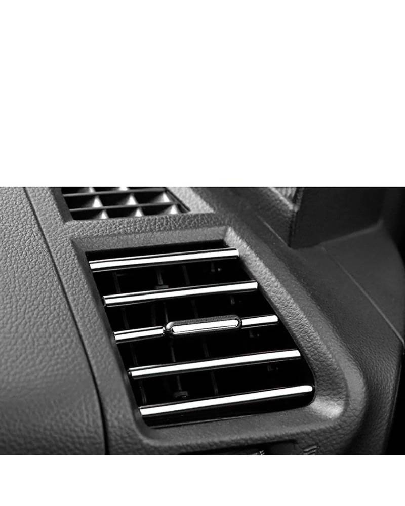 Auto ZubehöR Innenraum Deko 10 PCS Auto Klimaanlage Outlet Dekorative Weiche Streifen Zubehör Auto Innen Grille Dekorative Streifen Universal U-förmigen Auto Dekoration Innenraum(Silver) von LIJHGFFA