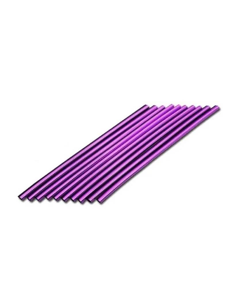 Auto ZubehöR Innenraum Deko 10 Stücke 20cm Auto Klimaanlage Entlüftungsauslass Zierleiste U Form Chrom PVC Bunte Glänzende Auto Zierleiste Für Auto Dekoration Auto Dekoration Innenraum(Purple) von LIJHGFFA