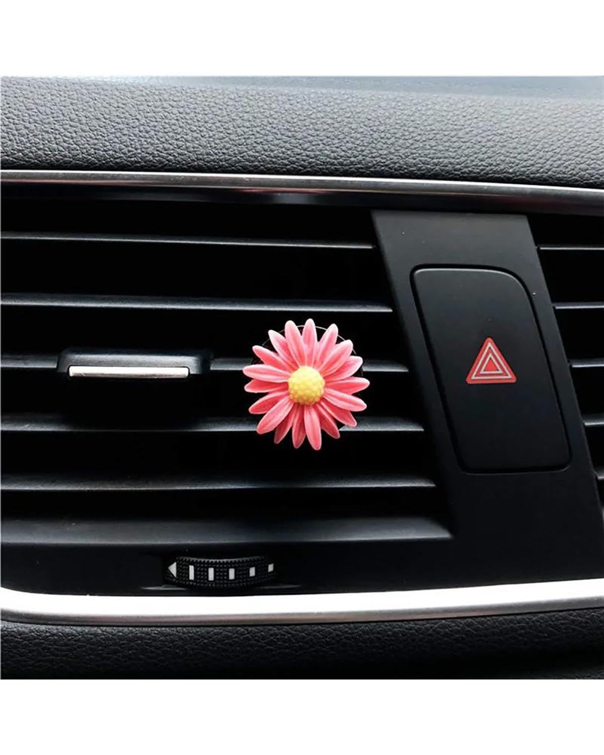 Auto ZubehöR Innenraum Deko 1pc Auto Lufterfrischer Blumen Vent Clip Parfüm Daisy Diffusor Wesentliches Zubehör Für Mädchen Freshner Luft Duft Auto Dekoration Innenraum(Rose Red) von LIJHGFFA