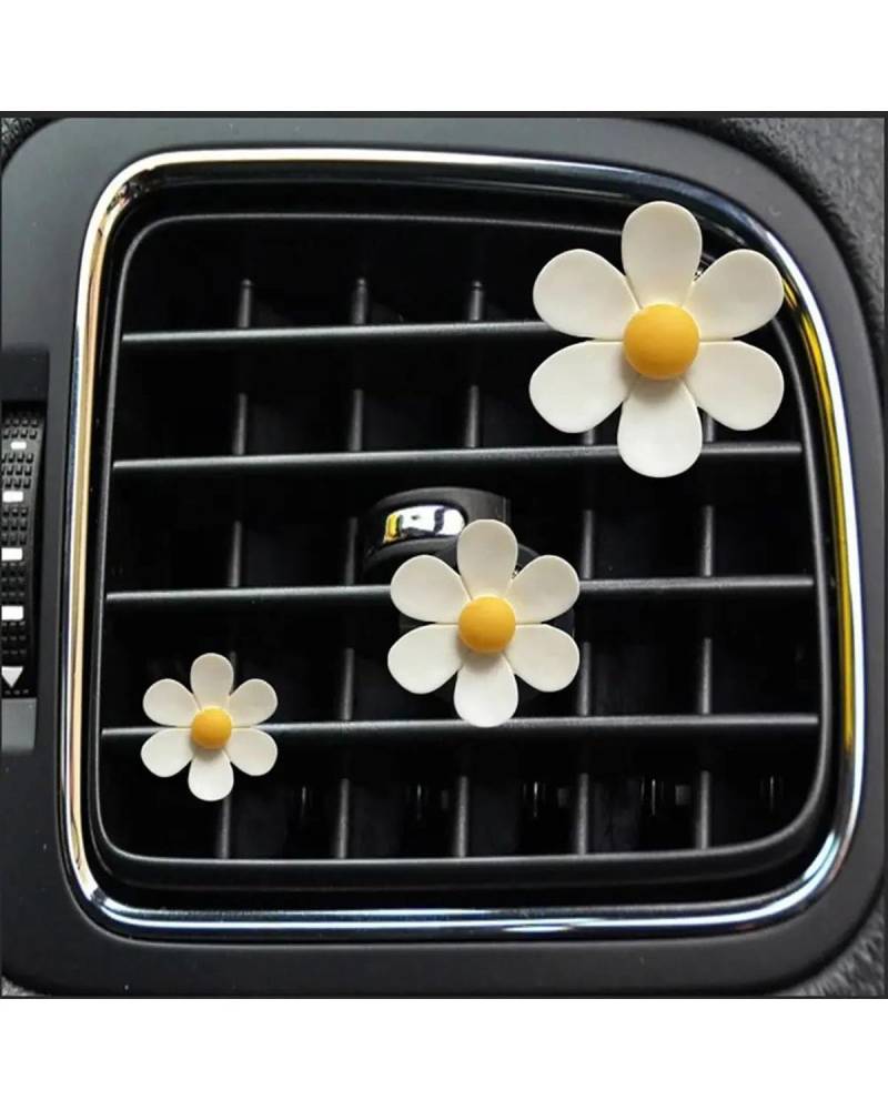 Auto ZubehöR Innenraum Deko 3 Teile/satz Auto Outlet Vent Parfüm Clips Candy-farbige Blume Auto Lufterfrischer Klimaanlage Outlet Weihrauch Auto Zubehör Auto Dekoration Innenraum(Yellow) von LIJHGFFA