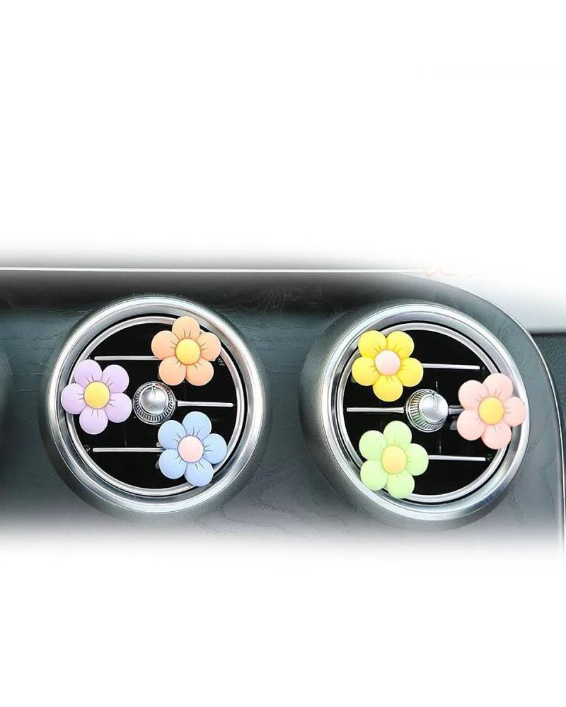 Auto ZubehöR Innenraum Deko 6 3 1 STÜCK Set Blumen Auto Outlet Vent Clip Kleine Daisy Klimaanlage Clip Auto Innendekoration Aromatherapie Parfüm Clip Geschenk Auto Dekoration Innenraum(6pcs) von LIJHGFFA