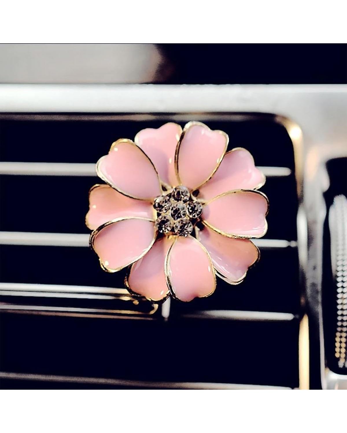 Auto ZubehöR Innenraum Deko Auto Luftauslass Duftender Parfümclip Lufterfrischer Diffusor Universal Exquisite Diamant Auto Klimaanlage Luftclip Dekorativ Auto Dekoration Innenraum(Pink) von LIJHGFFA