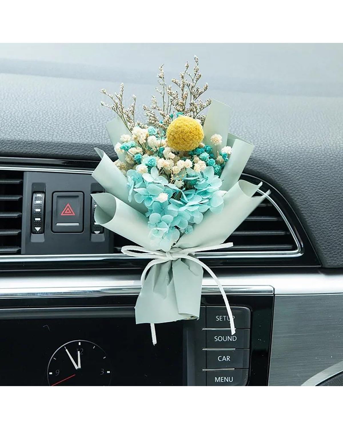 Auto ZubehöR Innenraum Deko Auto-Lufterfrischer, Auto-Luftauslass-Clip, getrocknete Blumen, Lufterfrischer-Clip, Aromatherapie, kleine frische Auto-Dekoration, Zubehör Auto Dekoration Innenraum(Blue N von LIJHGFFA