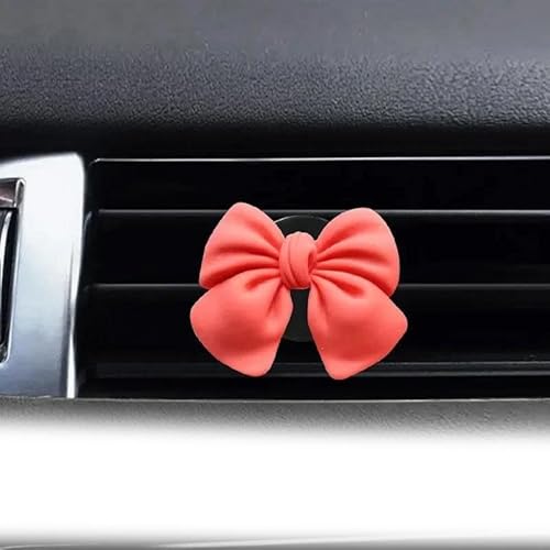 Auto ZubehöR Innenraum Deko Auto Lufterfrischer Bowknot Auto Parfüm Carstyling Natürlicher Geruch Klimaanlage Outlet Clip Duft Auto Zubehör Auto Dekoration Innenraum(Orange) von LIJHGFFA