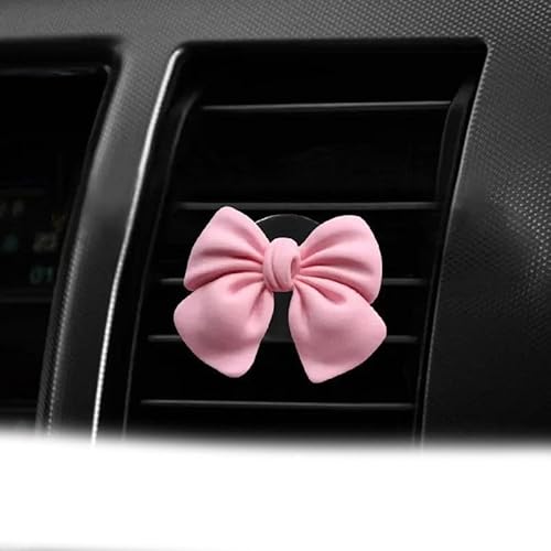 Auto ZubehöR Innenraum Deko Auto Lufterfrischer Bowknot Auto Parfüm Carstyling Natürlicher Geruch Klimaanlage Outlet Clip Duft Auto Zubehör Auto Dekoration Innenraum(Pink) von LIJHGFFA