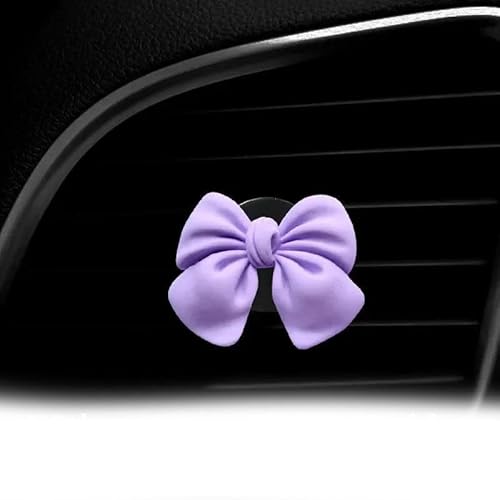 Auto ZubehöR Innenraum Deko Auto Lufterfrischer Bowknot Auto Parfüm Carstyling Natürlicher Geruch Klimaanlage Outlet Clip Duft Auto Zubehör Auto Dekoration Innenraum(Purple) von LIJHGFFA