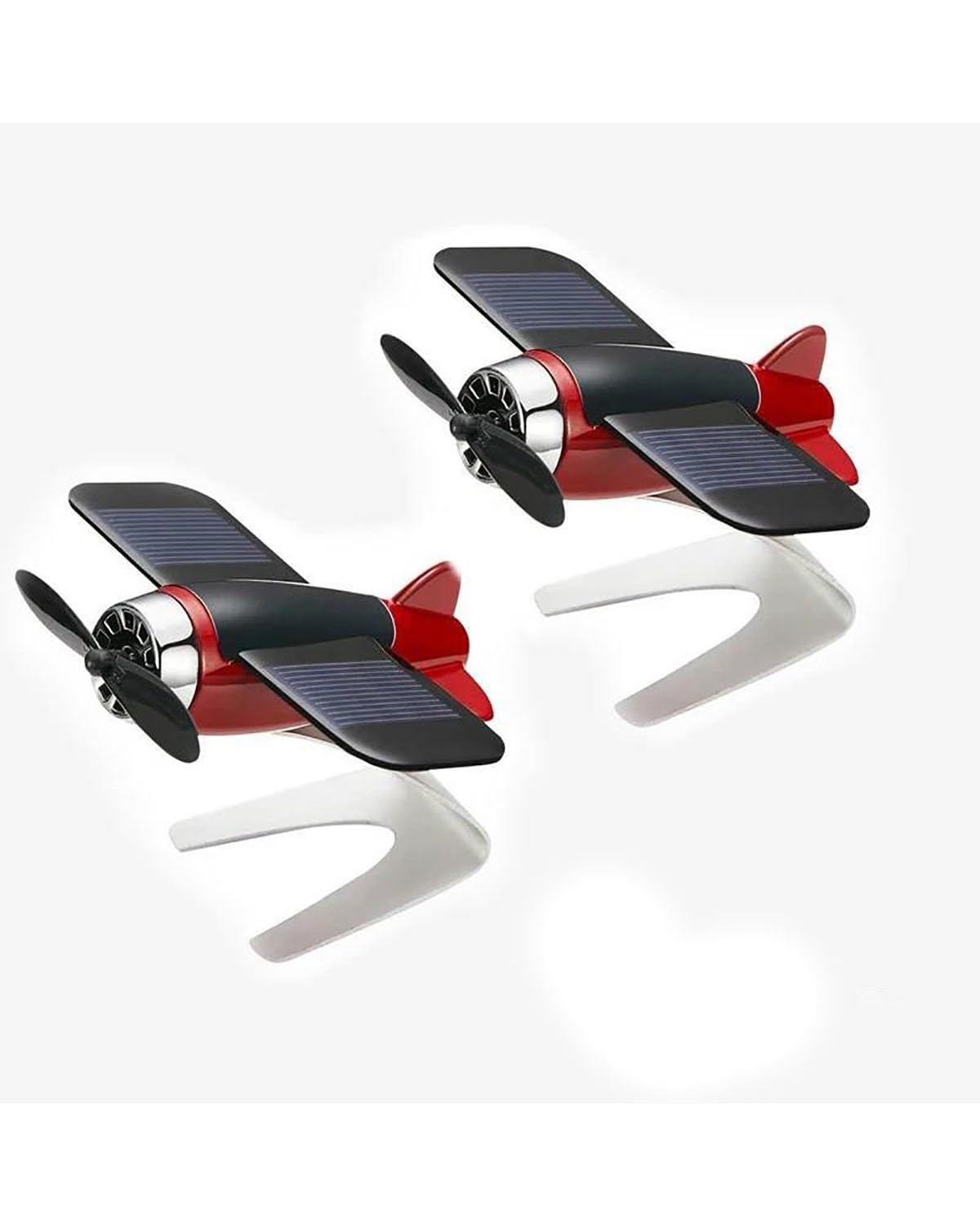 Auto ZubehöR Innenraum Deko Auto-Lufterfrischer Solar für Flugzeuge Dekoration für Mini-Auto Parfüm Lufterfrischer für Autos Duft Flugzeug Ornament Auto Zubehör Auto Dekoration Innenraum(Red 2pcs) von LIJHGFFA