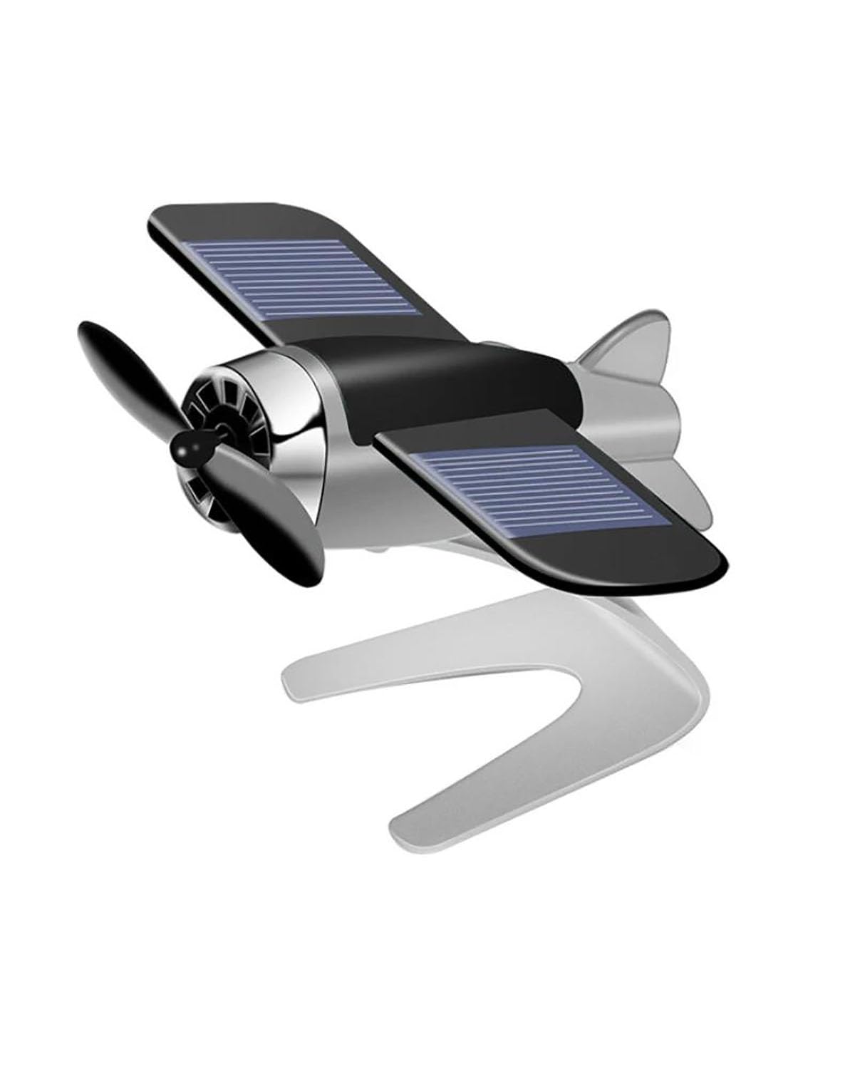 Auto ZubehöR Innenraum Deko Auto-Lufterfrischer Solar für Flugzeuge Dekoration für Mini-Auto Parfüm Lufterfrischer für Autos Duft Flugzeug Ornament Auto Zubehör Auto Dekoration Innenraum(Silver 1pc) von LIJHGFFA