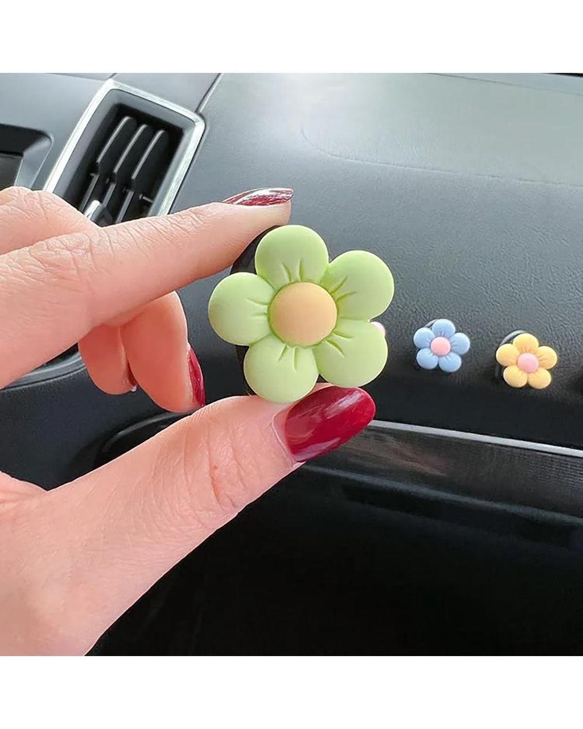 Auto ZubehöR Innenraum Deko Blumenparfüm-Clip für Auto-Luftauslass, Dekoration für den Innenraum, Lufterfrischer, Luftauslass, bunte Flora, Aromatherapie, Dekoration, Zubehör Auto Dekoration Innenraum von LIJHGFFA