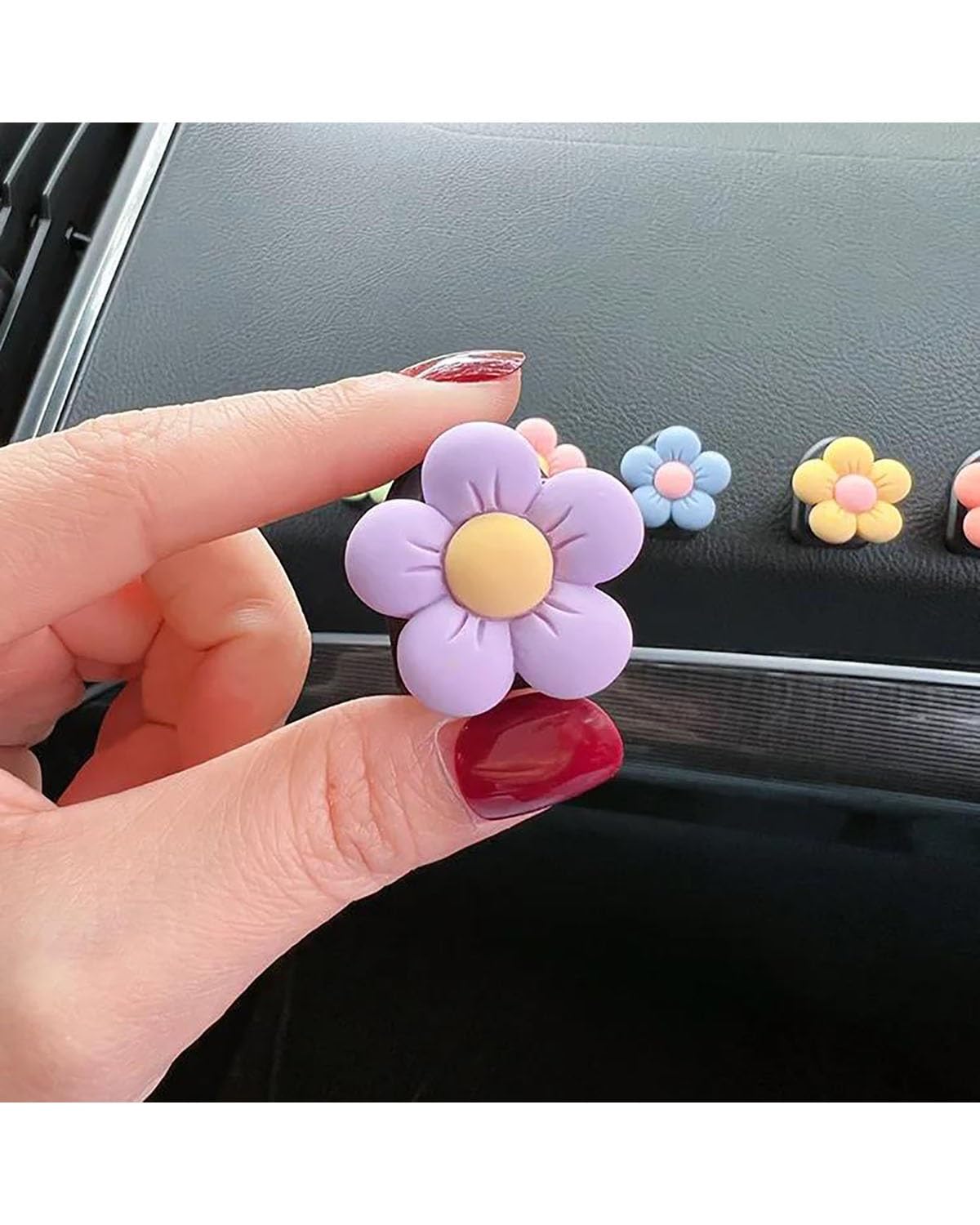 Auto ZubehöR Innenraum Deko Blumenparfüm-Clip für Auto-Luftauslass, Dekoration für den Innenraum, Lufterfrischer, Luftauslass, bunte Flora, Aromatherapie, Dekoration, Zubehör Auto Dekoration Innenraum von LIJHGFFA